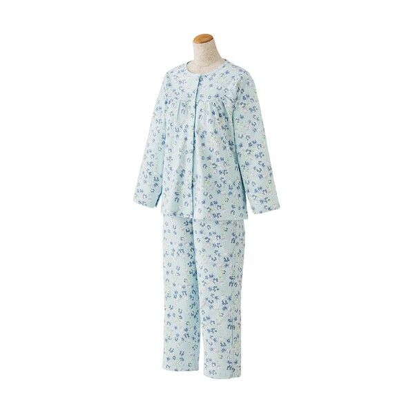 婦人介護フルオープンパジャマ サックス LL 38515-03 1枚