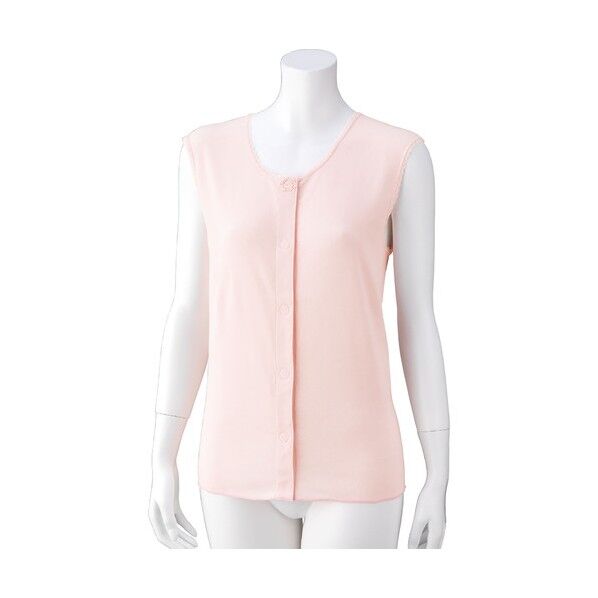 婦人ラン型 ワンタッチシャツ ピーチ S