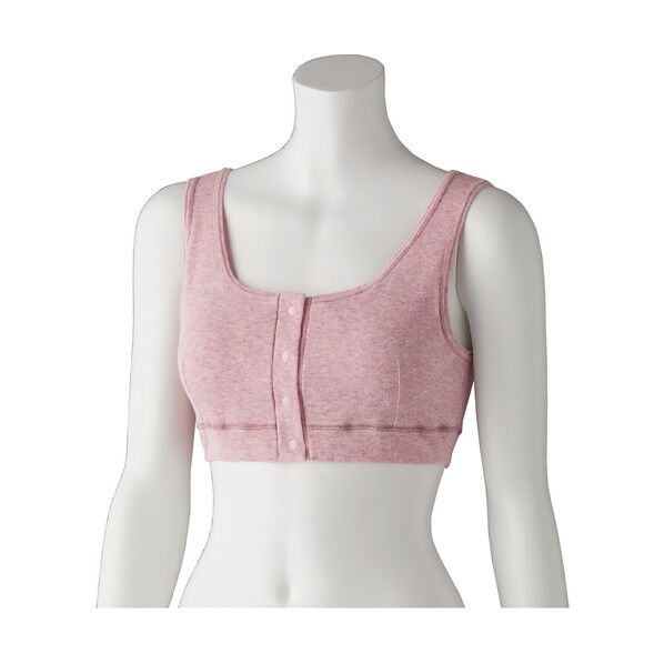 婦人フライス杢フロントホックハーフトップ チェリー M