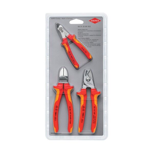 絶縁工具3点セット(ニッパー2種類、ケーブルカッター)