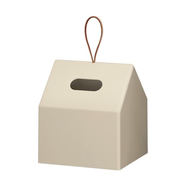 再生プラスチックを使ったティッシュホルダー ベージュ THR-01-BE 1点