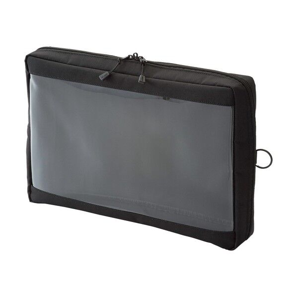 SMART FIT クリヤーボックスポーチ 350×60×250mm ブラック F7585 1点