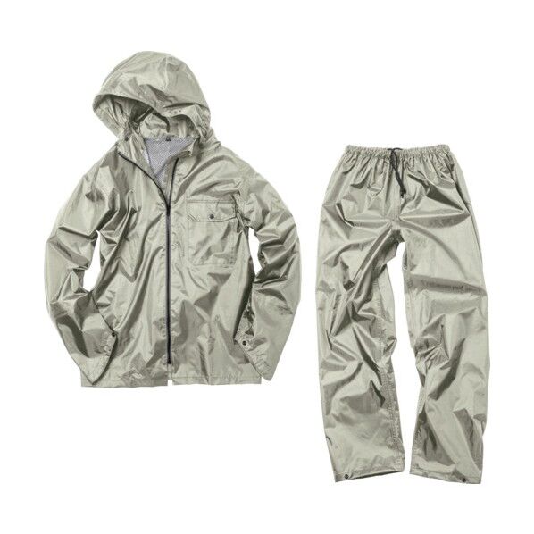 いぶし銀IIレインスーツ GY LL