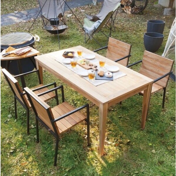 ウッディガーデンファニチャー 長方形角脚1型テーブル1407