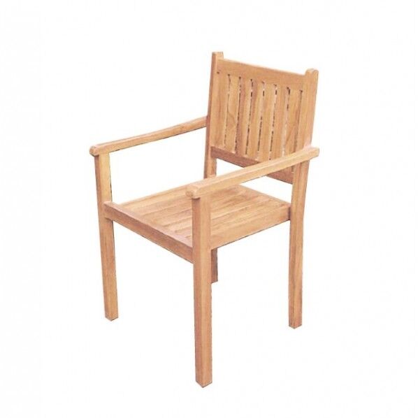 ウッディガーデンファニチャー シンプルスタッキングチェア