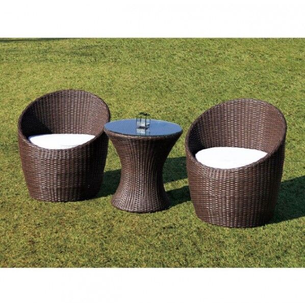 人工ラタンファニチャー ミニガラステーブル NH-30101