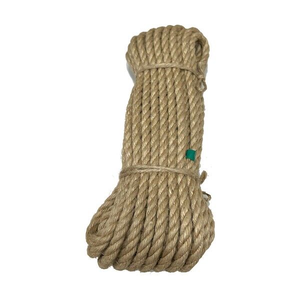 ジュート麻ロープ(3打ち) 6mmΦ×10m JUTE-HEMP-ROPE-6X10 1点...