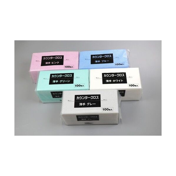 バイオマスカウンタークロス薄手300×610 100P CW-100B  ブルー 307050038 100枚