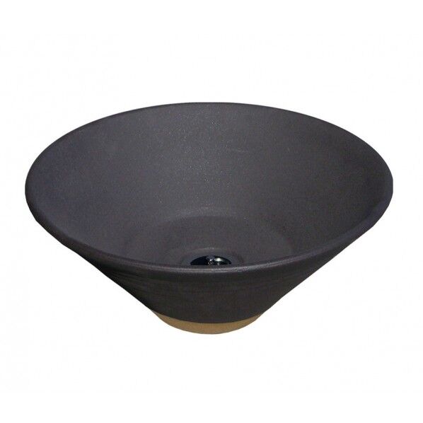 陶器の水鉢 IBUSHI黒釉