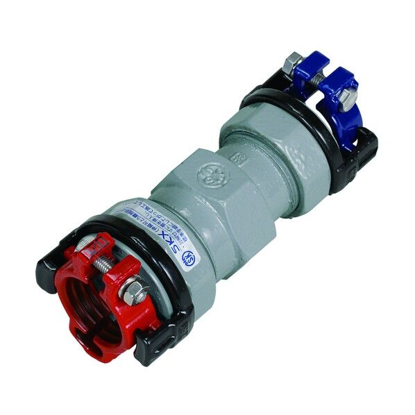 カワニシ 内外面被覆鋼管×塩ビ管用異種管継手 Xソケット D50×V50 SKX-S-D50XV50 1点