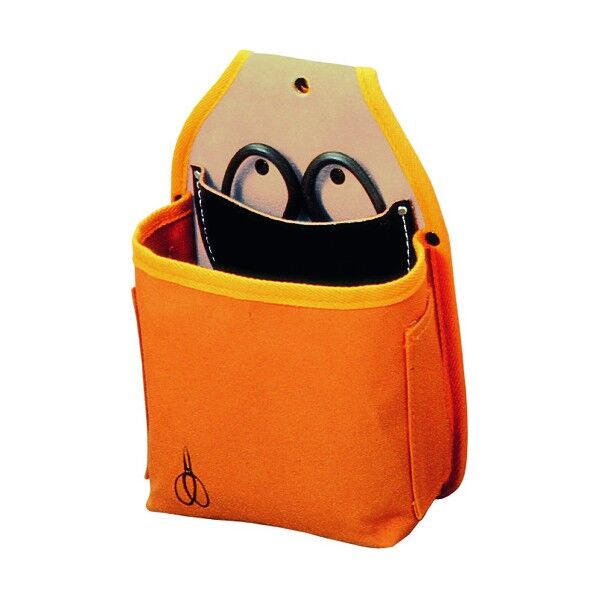 10号(ブラウン)防水帆布 ウエストポケット 大久保鋏ケース付