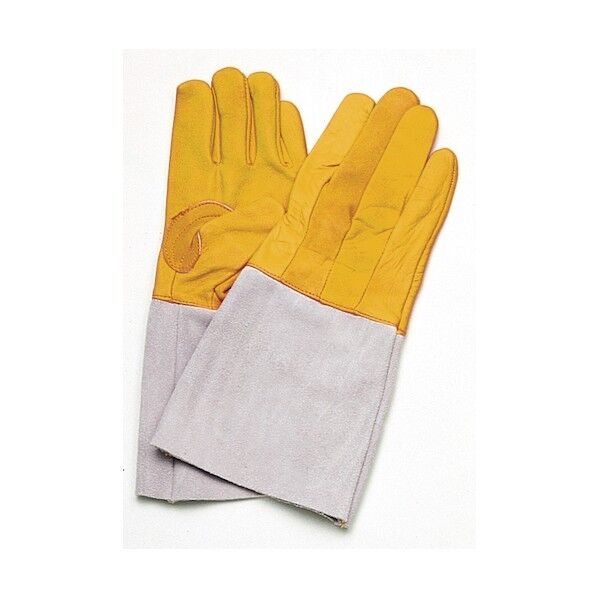 牛グローブ皮.床皮コンビ溶接用手袋5本指F KG-671 1双...