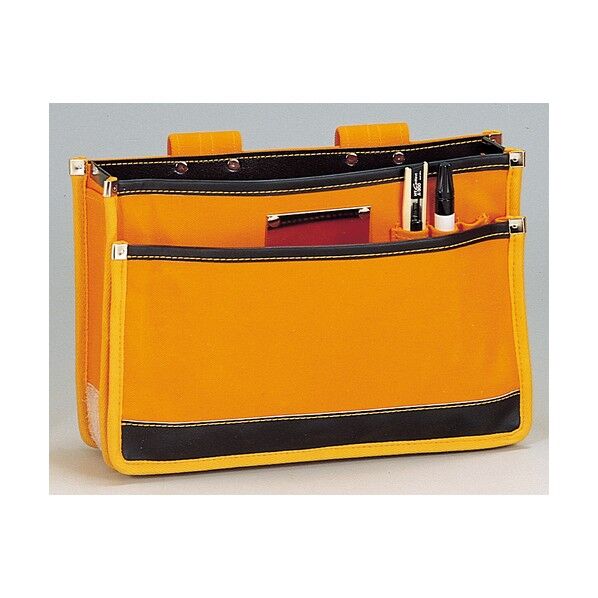 6号オレンジ防水帆布表具用腰袋(刃折鉄板・底皮付) SI-13 1個...