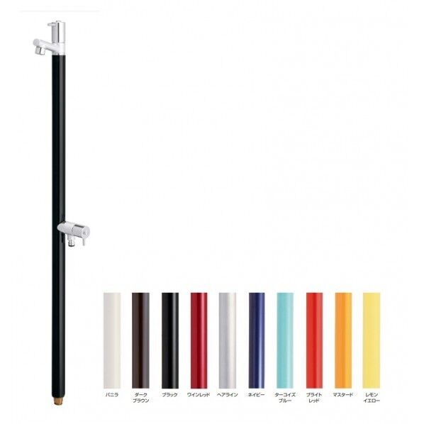 オンリーワンクラブ ジラーレW(補助蛇口付)不凍コマタイプ ブラック TK3-FKWBK 1本...