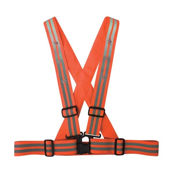  LEDストレッチ安全ベルト(4.8cm幅) No6100 オレンジ フリー NO6100-ORA-F 1着...