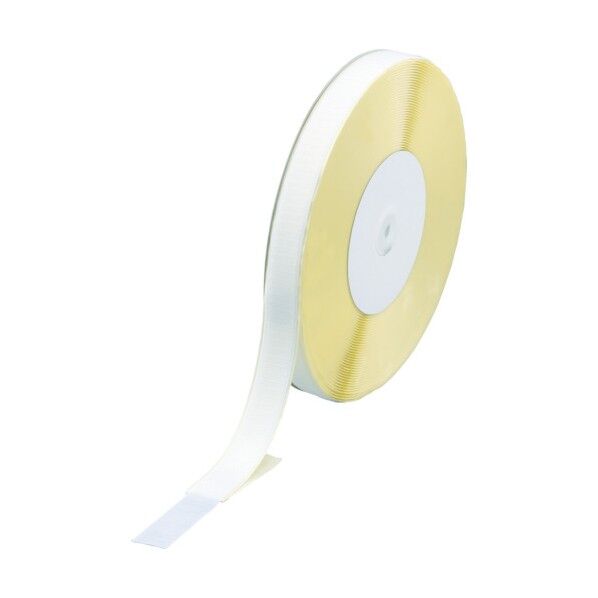 クラレトレーディング マジックテープ フック(オス側)糊付 A8693Y-71 25MM×25M PL 白 A8693Y-25-25-PL-00001 1点