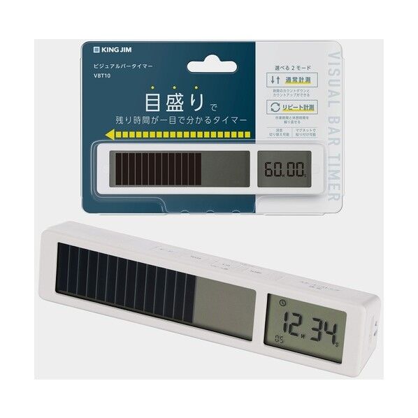 タイマー ビジュアルバータイマー 白 VBT10-W 1個...