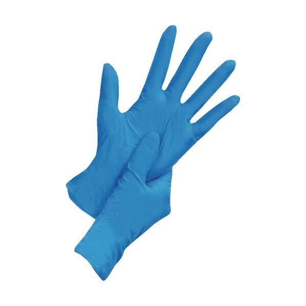 KOKUGO 使い捨てニトリル手袋 teniifit NITRILE ピュアブルー No.1500 L 200枚入 104-99603 200枚