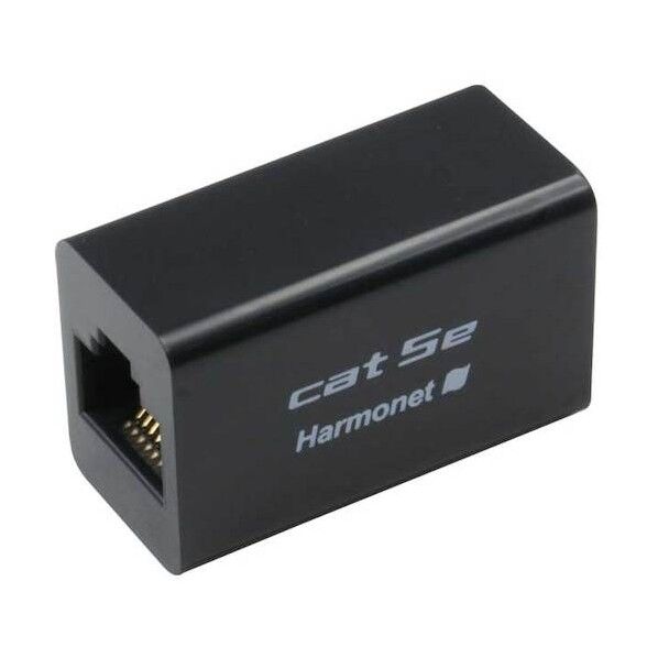 スリムジョイントアダプタ CAT5E対応 ブラック HLA-T-SAP-5E-BK 1袋