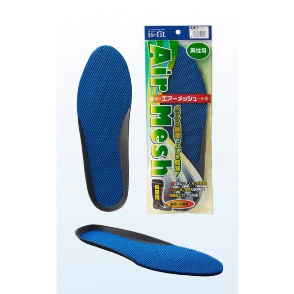 エアーメッシュインソール ブルー 男性用フリーサイズ M050-3013 1足