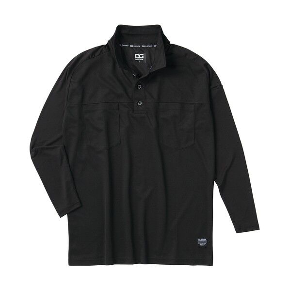 ハイブリッドポロシャツ ブラック L DG812-49-L 1点