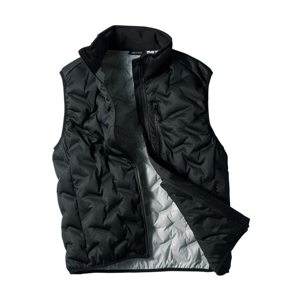シームレスストレッチ防寒ベスト ブラック 3L 54376-49-3L 1点