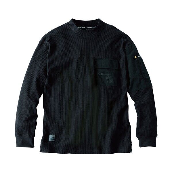  4475-52 長袖Tシャツ（胸ポケット） ブラック 4L 4L ブラック 4475-52-4-4L...