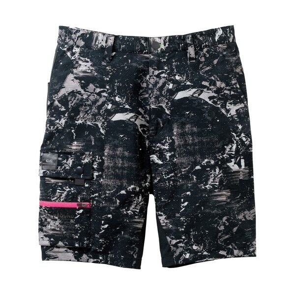 G.G. 0328-17 ハーフパンツ マルチブラック 3L 0328-17-411-3L 1点