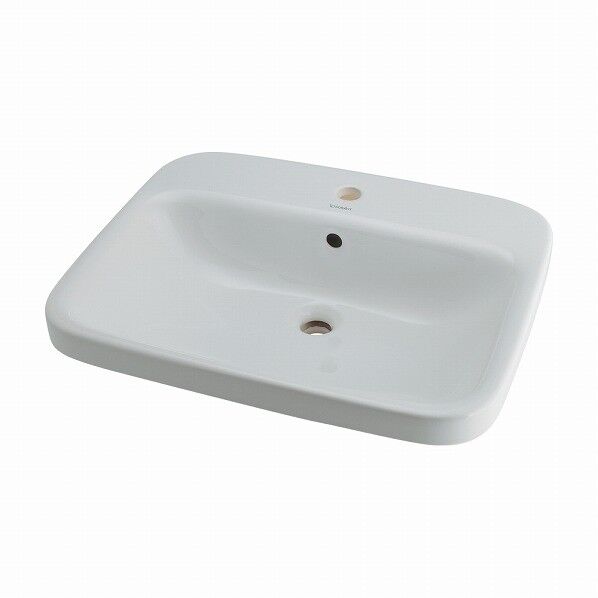 角型洗面器 白(ホワイト) 切込寸法W576×D455ミリ(角R75) 6.5ℓ #DU-0374620000 1個