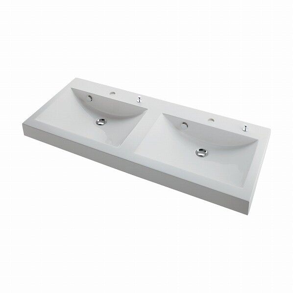 角型洗面器//ポップアップ独立つまみタイプ 白(ホワイト) #MR-493223H 1点