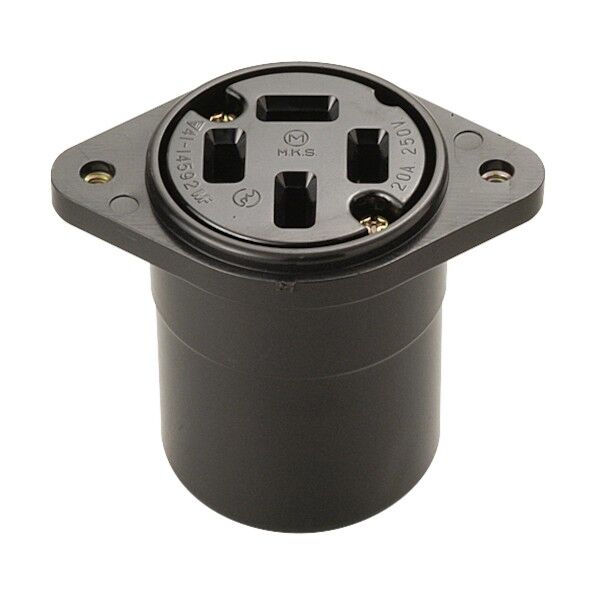 接地つば付埋込コンセント3M H形