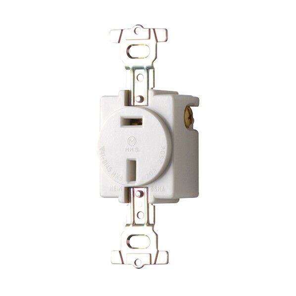 2P 20A 埋込コンセント(白)