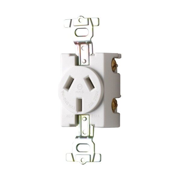 3P 20A 埋込コンセント(白)