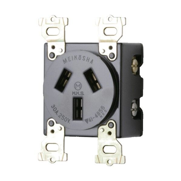 3P 30A 埋込コンセント(白)