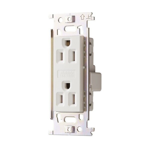 ML接地ダブルコンセント Sタイプ(B形) ML1287T2W 1点