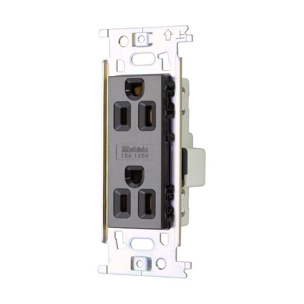 ML接地ダブルコンセント Sタイプ(B形)(チョコ)