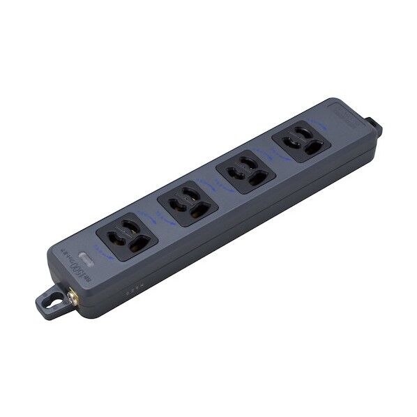 OA抜止接地タップ4コロ 黒 PL・MG・駒黒付コードナシ