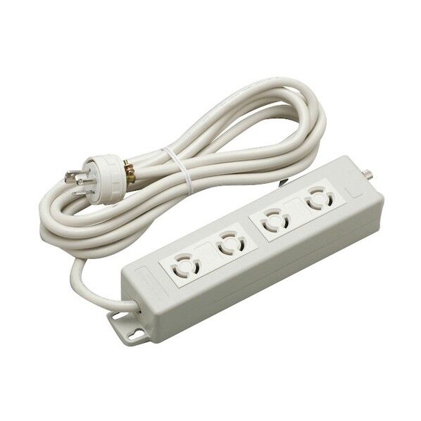 OA用ニコニコタップ 4コ口(引掛4)コード3m引掛プラグ付