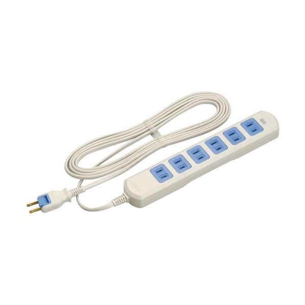 スパコンタップ(6コ口)ランプ付 コード3mマグネット付(白)