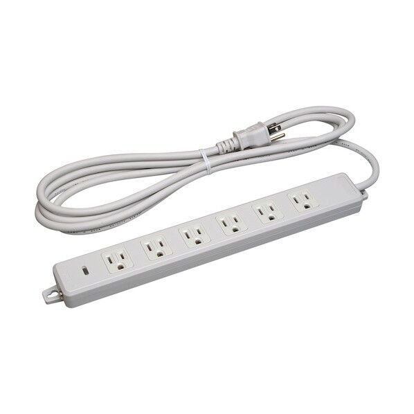 横形OA用接地タップ6コ口 ランプ、マグネット付 EM-CCTF3m接地プラグ付