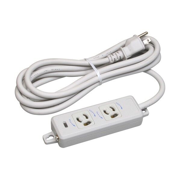 横形OA用抜け止め接地タップ2コ口 ランプ、マグネット付 EM-CCTF3m接地プラグ付 MR7902TJK3 1点