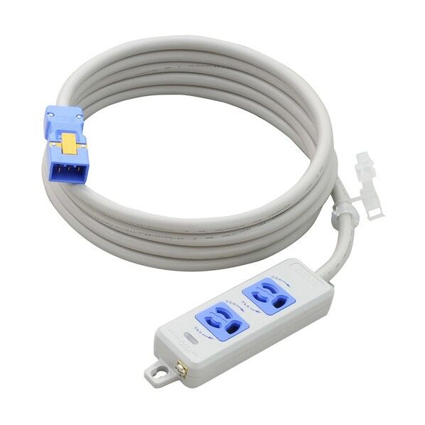 横形OA用抜け止め接地タップ2コ口 ランプ、マグネット付 VCT3m ハーネスプラグ付(青駒) MR7902NT3WA 1点