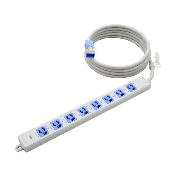 横形OA用抜け止め接地タップ8コ口 ランプ、マグネット付 VCT3m ハーネスプラグ付(青駒) MR7908NT3WA 1点