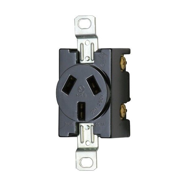 機器用3P 20A埋込コンセント P:83.5 楕円