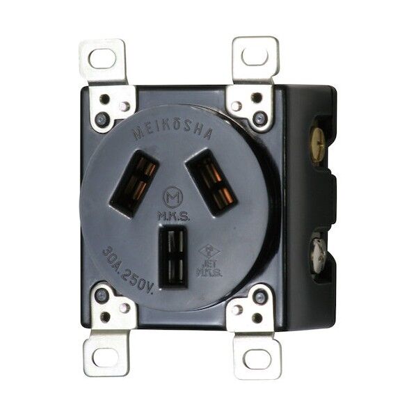 機器用3P30A埋込コンセント P:83.5 楕円