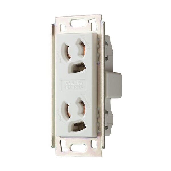 機器用ML抜け止め接地ダブルコンセント P:83.5 楕円