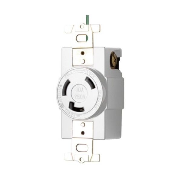 接地2P 30A 引掛埋込コンセント(白) (L6-30R 準拠)