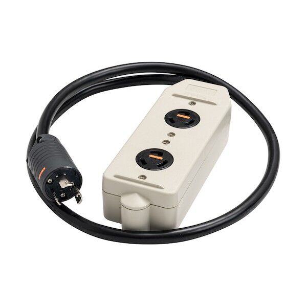 接地2P20A引掛マルチタップ L6‐20 2コ口 L6‐20P付 VCTケーブル 3m MR7693W8TL3 1点...