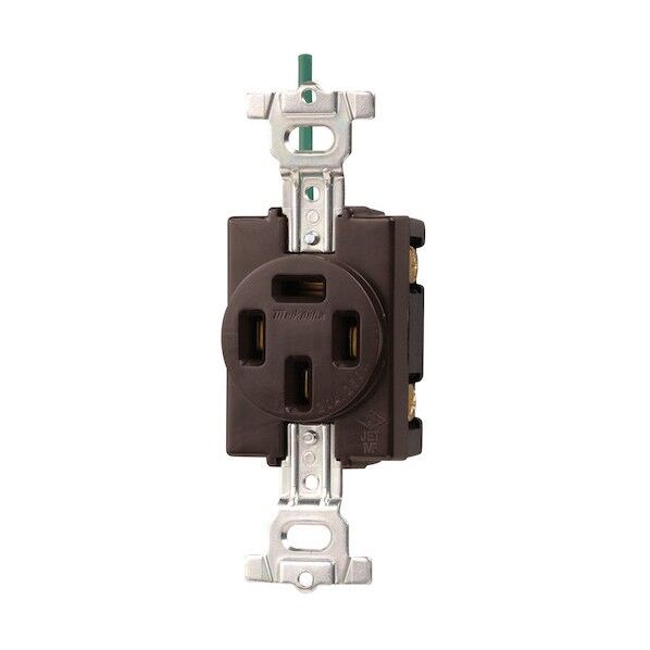 接地3P 20A 埋込コンセントH形(接地リード線付)(チョコ) MU2821C-1 1点...