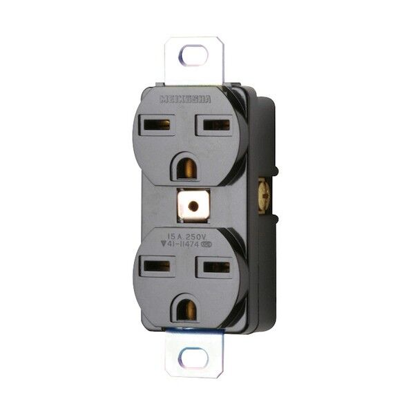 接地埋込ダブルコンセント P:83.5 楕円 機器用15A 250V ME2830T01 1点...
